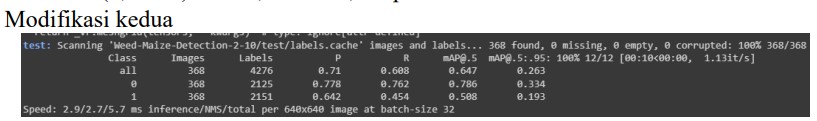 Screenshot of Corn Weed Detection