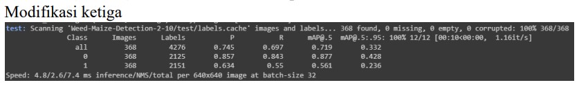 Screenshot of Corn Weed Detection